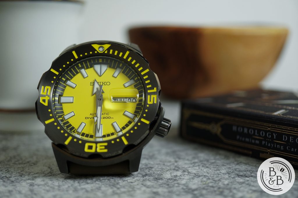 Seiko SRPF35K1 Yellow Monster – Beans & Bezels