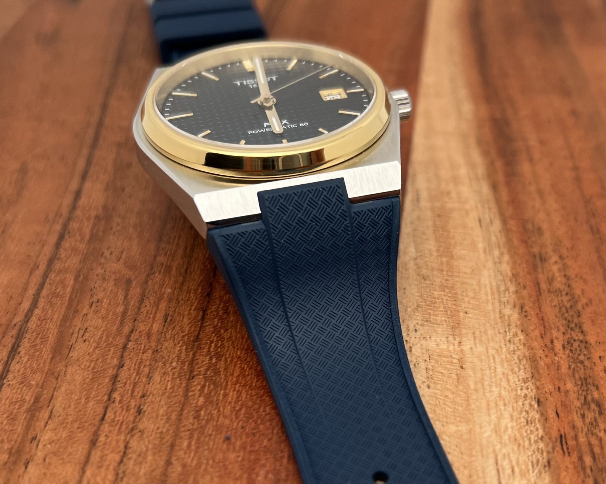 Delugs Tissot PRX Rubber Strap Beans & Bezels