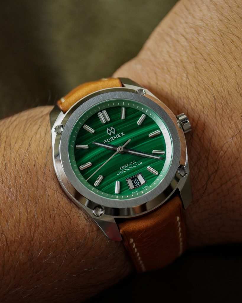 formex essence thirtynine 39 malachite dial watch