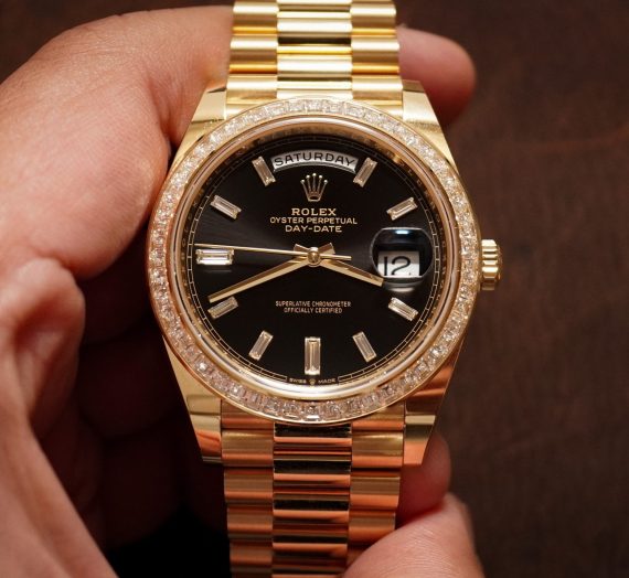 Rolex Day Date Yellow Gold Black Dial