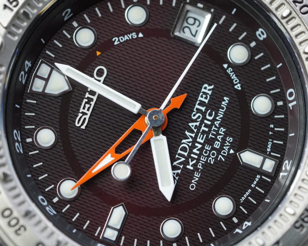 Seiko Kinetic Landmaster Titanium SBDW005 Beans Bezels